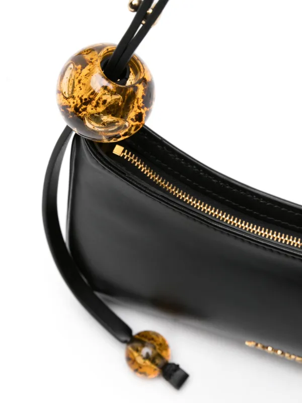 Jacquemus Le Bisou Perle Leather Shoulder Bag | Black | FARFETCH Jacquemus Le Bisou Perle Leather Shoulder Bag | Black | FARFETCH