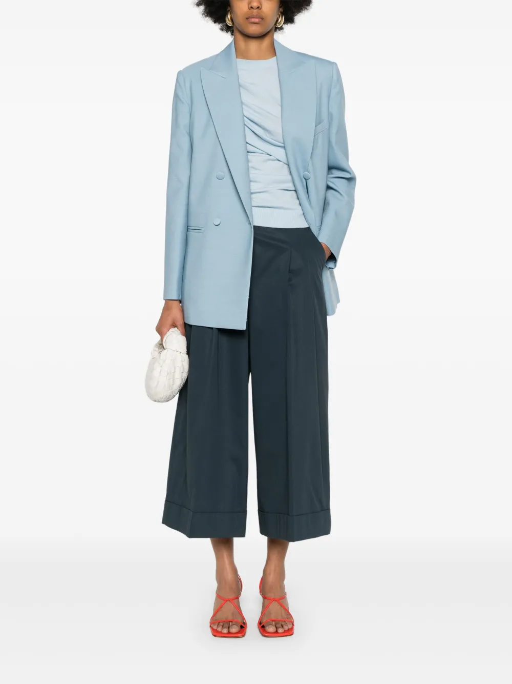 Shop Federica Tosi Double-breasted Blazer In Blue