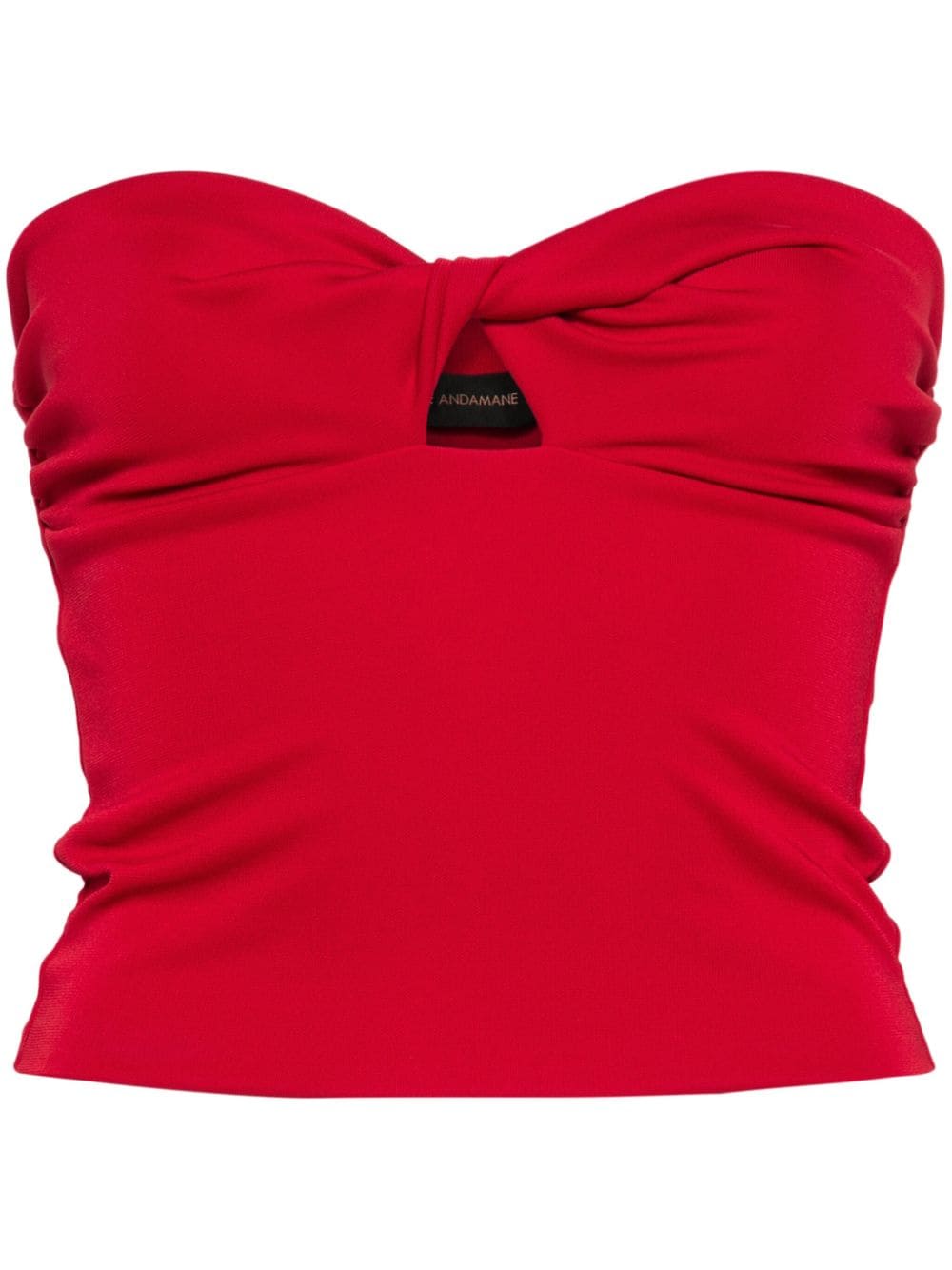 The Andamane Lucille Strapless Stretch Jersey Top In Red