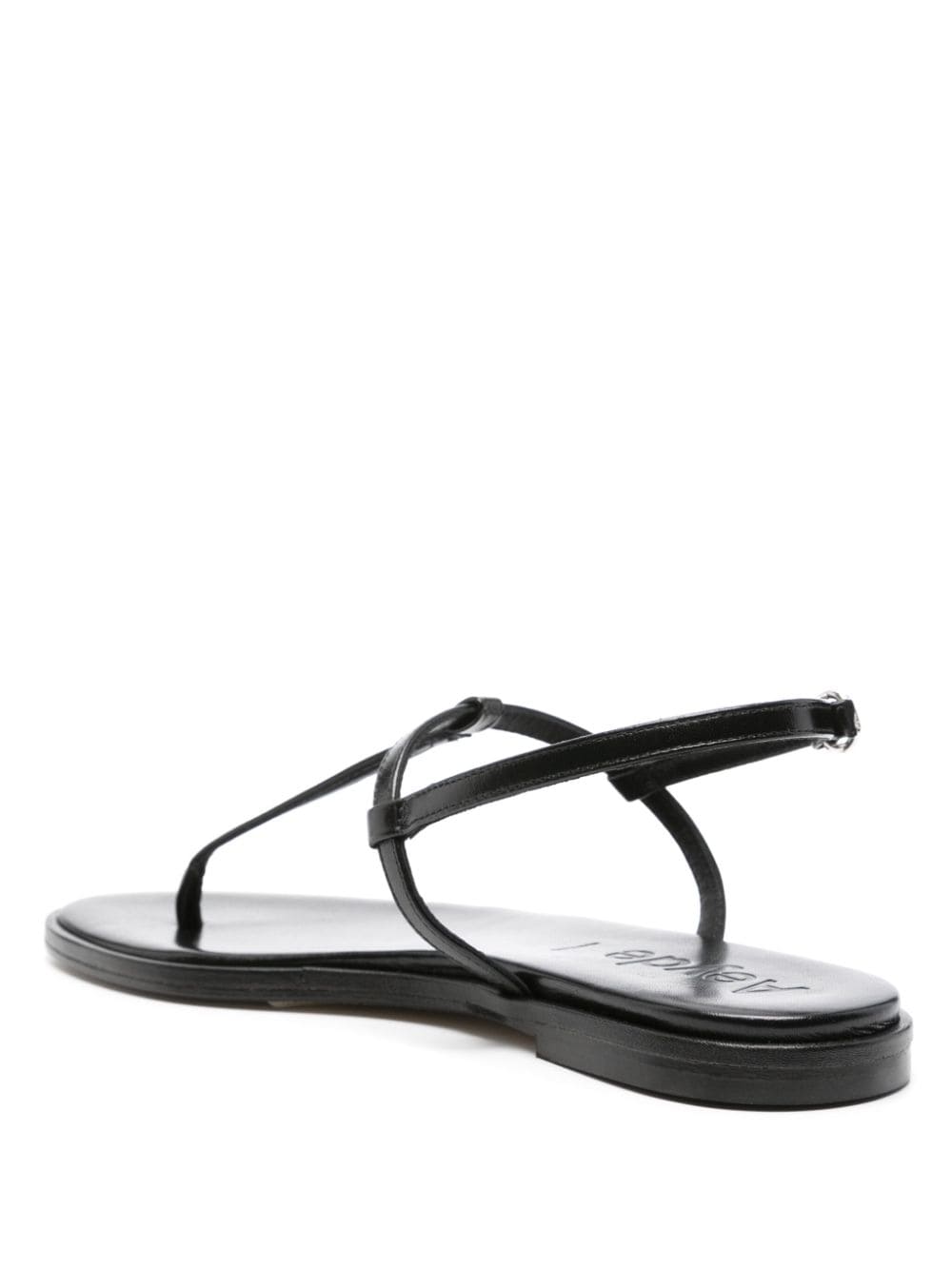 Shop Aeyde Nala Leather Sandals In Black