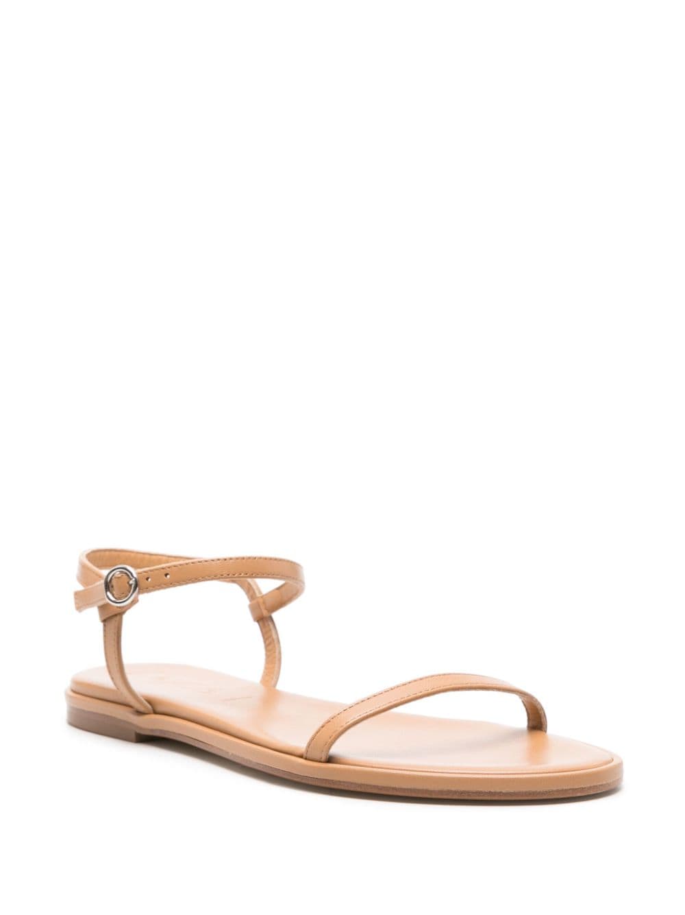 Shop Aeyde Nettie Leather Sandals In Brown