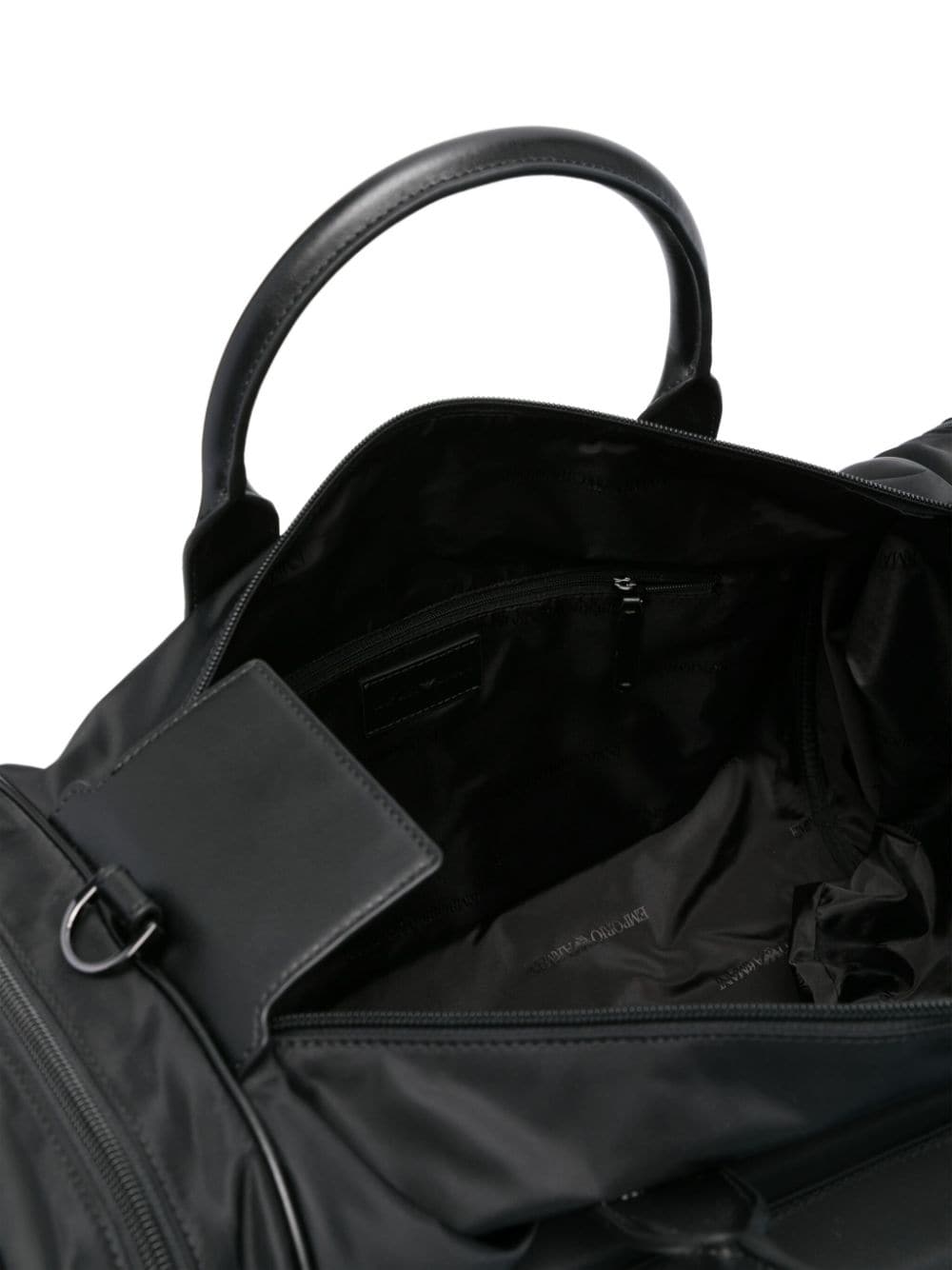 Shop Emporio Armani Asv Logo-appliqué Holdall In Black