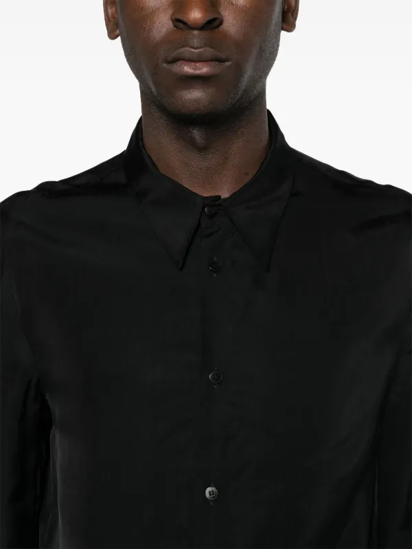 SAPIO Camisa Satinada Manga Larga Negro FARFETCH CO