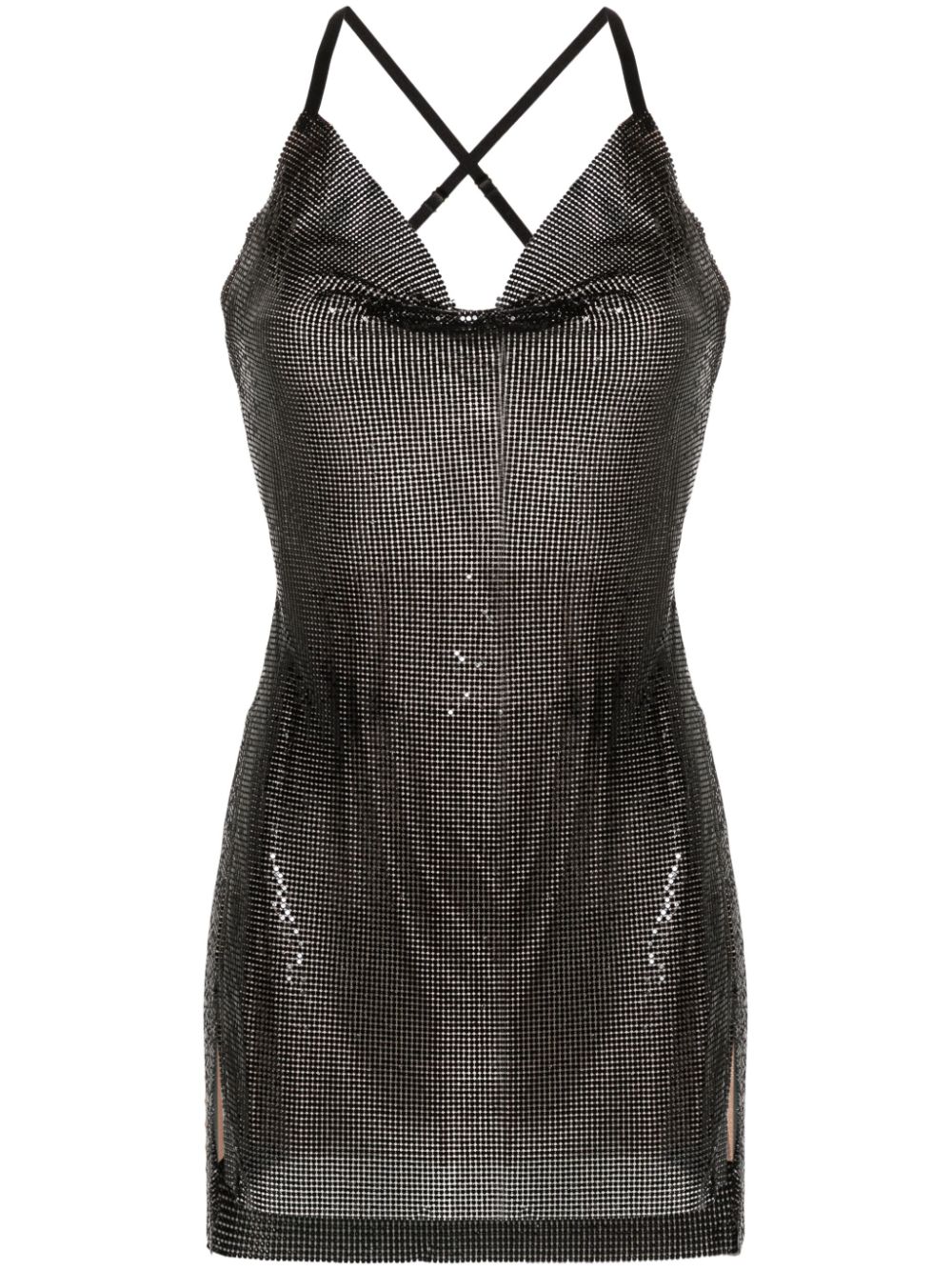 Poster Girl Adrianne Chainmail-effect Mini Dress In Black