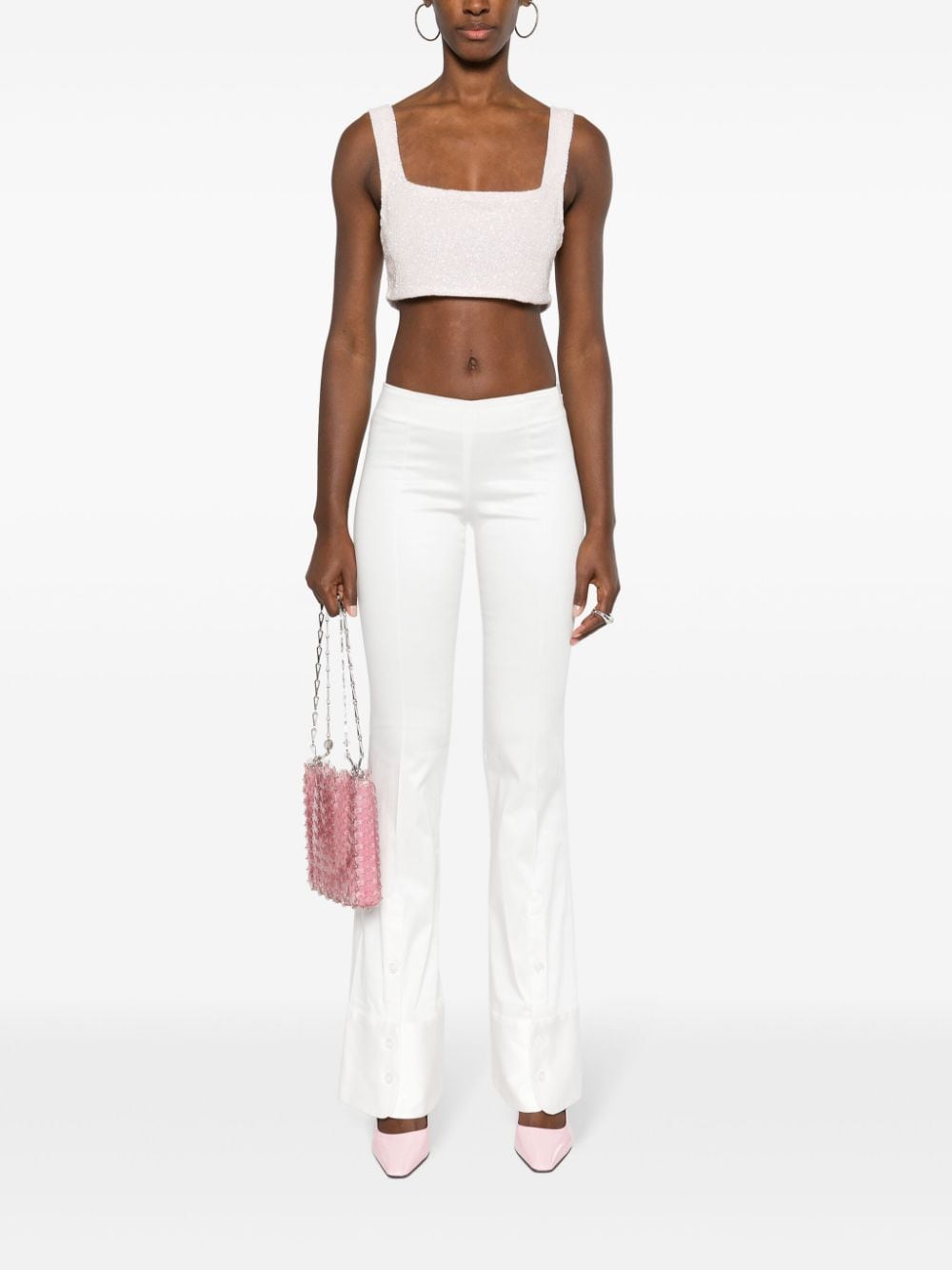 Shop Poster Girl Haven Flared Trousers In White