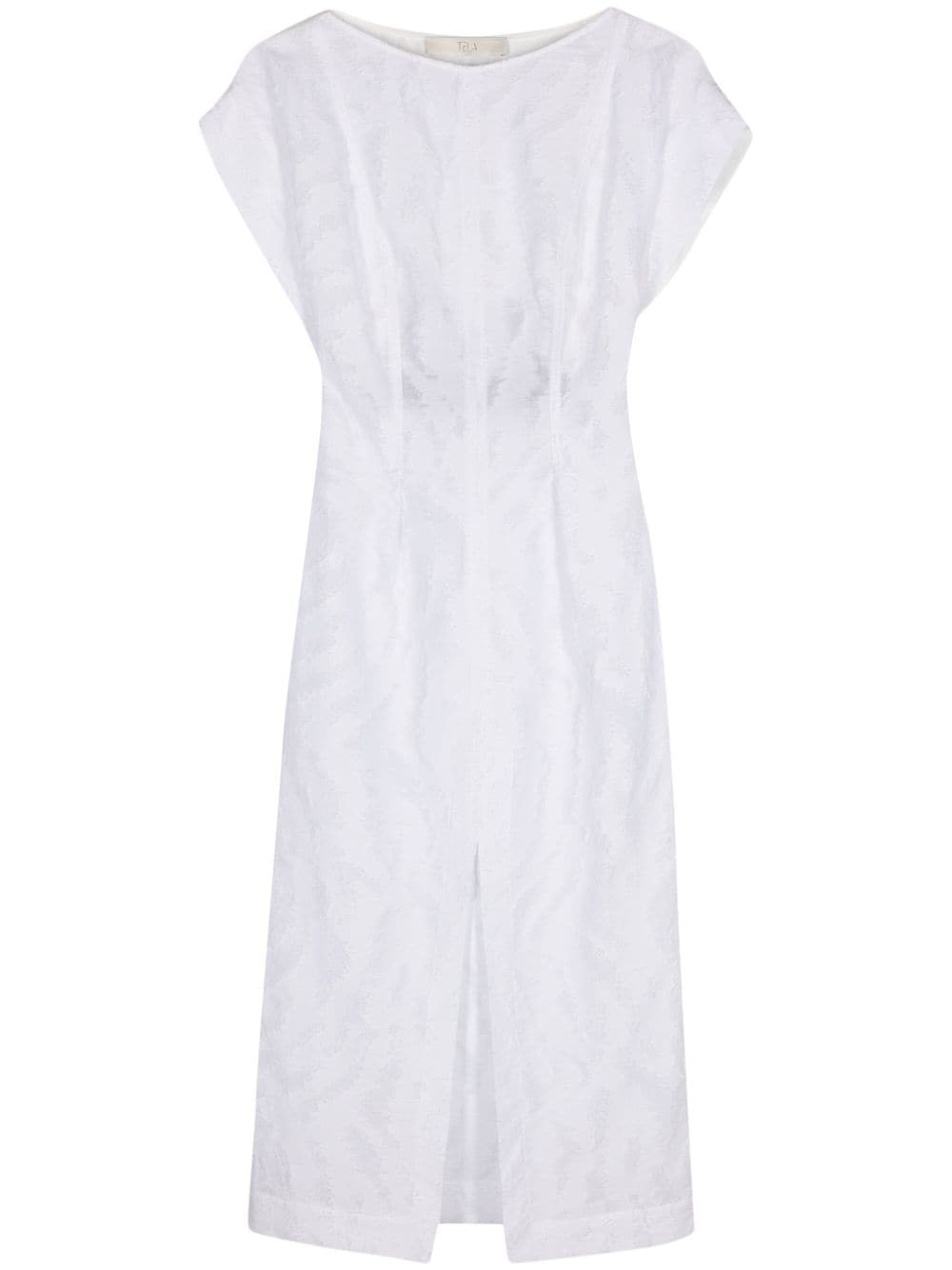 Tela cut-out detailed midi dress - Bianco