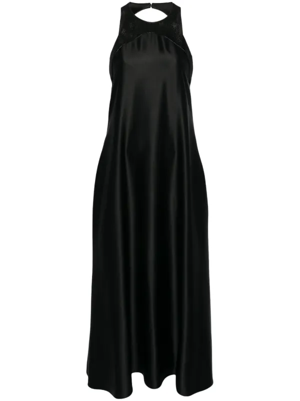 giorgio armani silk dress Giorgio Armani Open-back Silk Midi Dress