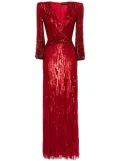 Jenny Packham Cosmos sequin-embellishment gown - Red