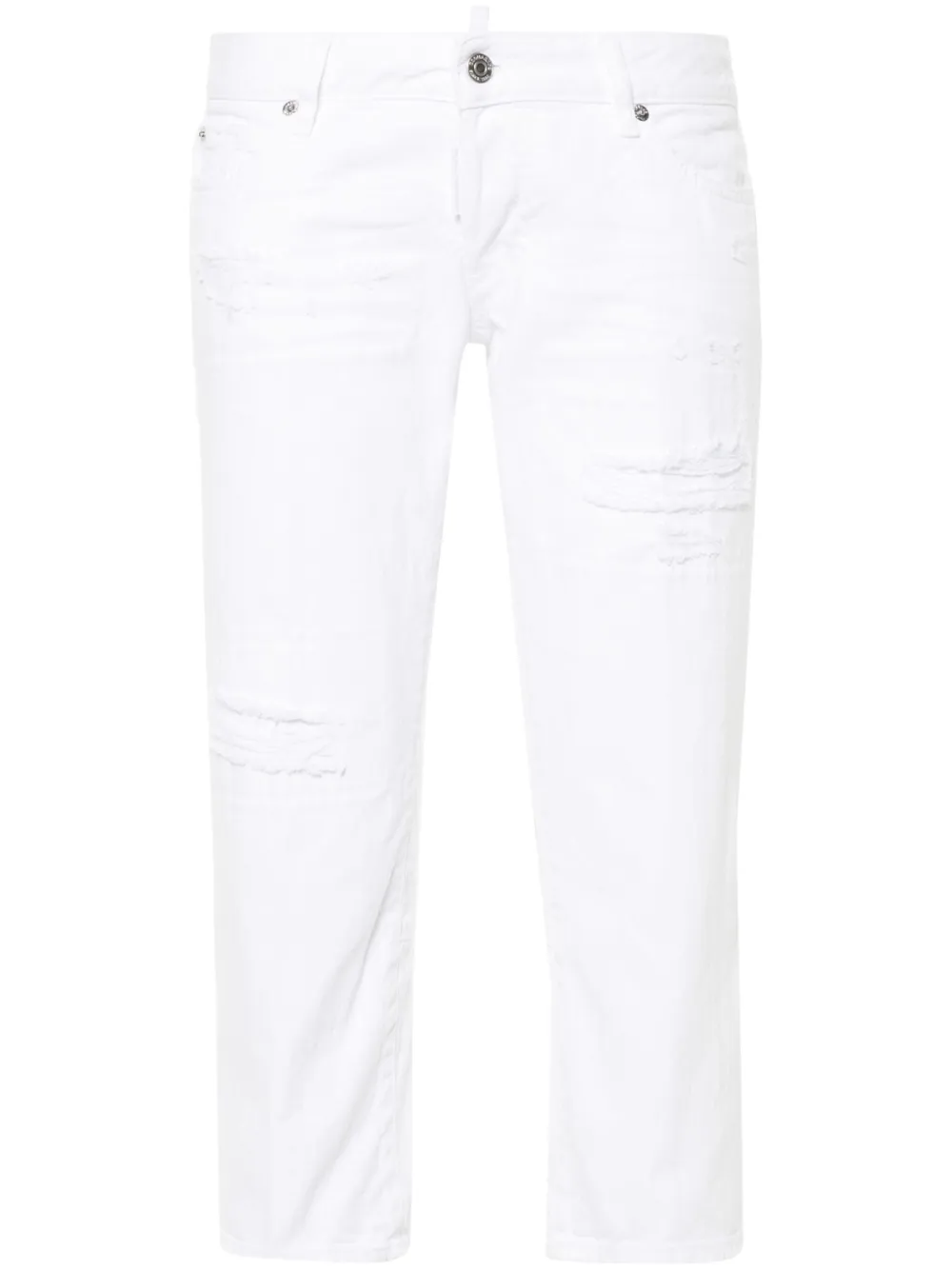 Dsquared2 Capri Cropped Jeans In White