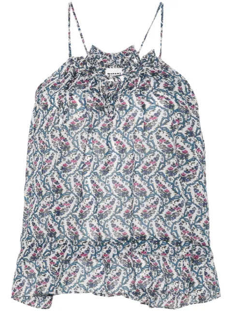 MARANT ÉTOILE Fabino floral-print sleeveless blouse