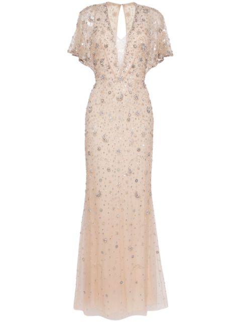 Jenny Packham Luna crystal-embellishment gown Women