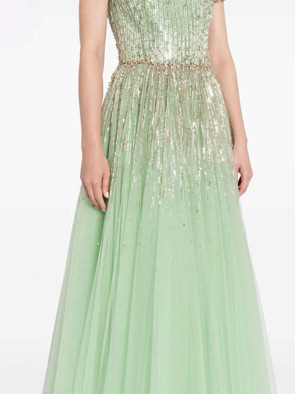 Cheap Jenny Packham Lyra crystal tulle gown Women