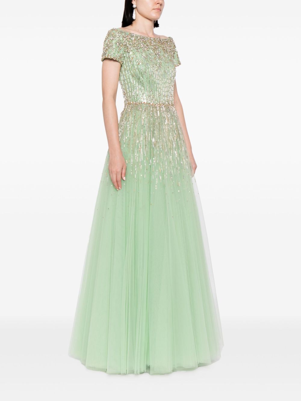 Cheap Jenny Packham Lyra crystal tulle gown Women