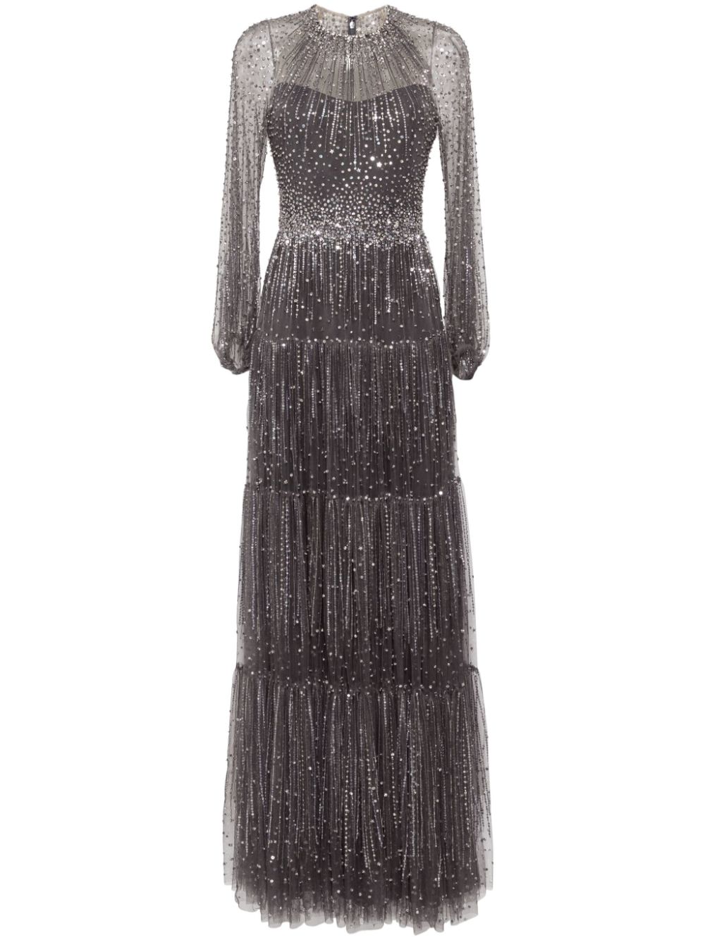 Affordable Jenny Packham Solar crystal tiered gown Women