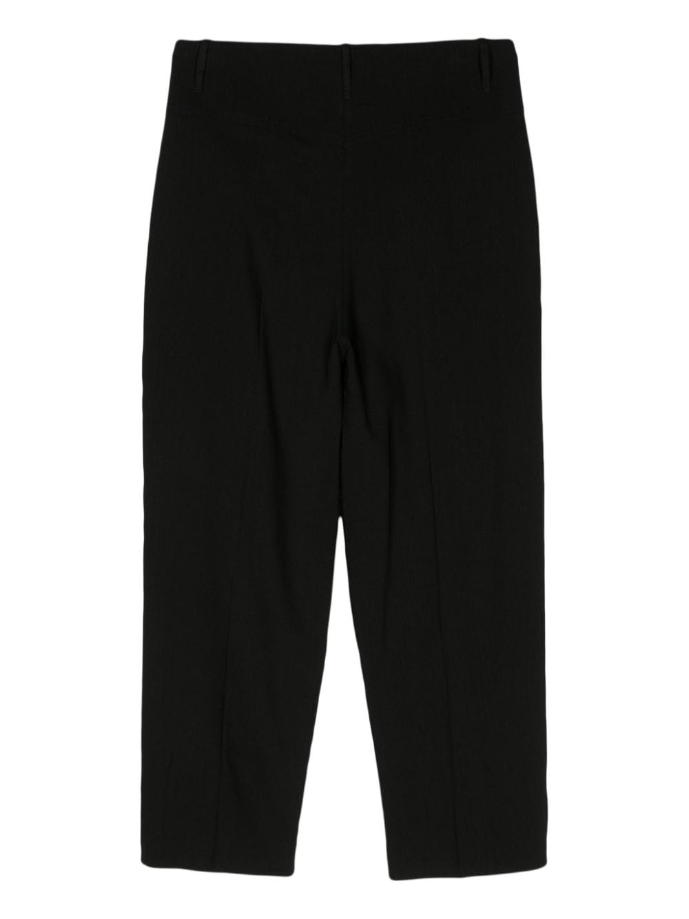 Shop Tela Straight-leg Canvas Trousers In Black