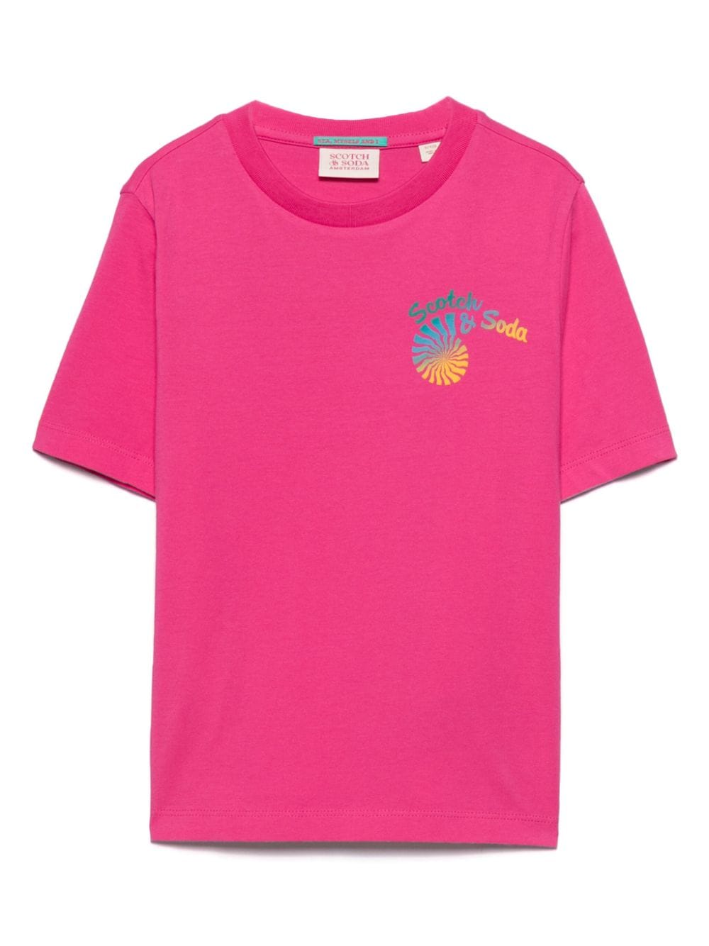 Scotch & Soda Kids' Logo-print Cotton T-shirt In Pink