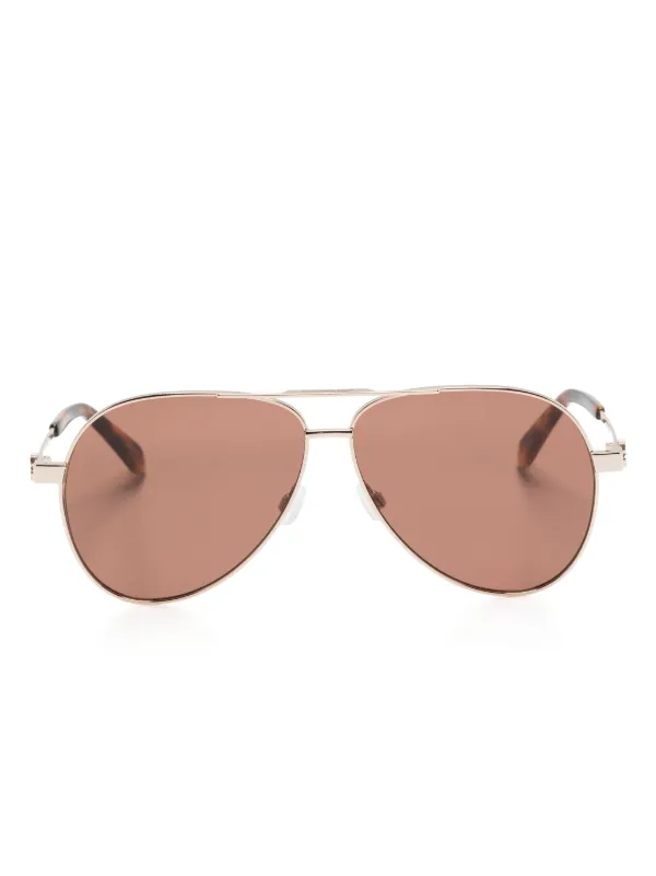 【関税込み】Off-White ゴールド Ruston サングラス Off-White Eyewear Ruston パイロットサングラス | ゴールド