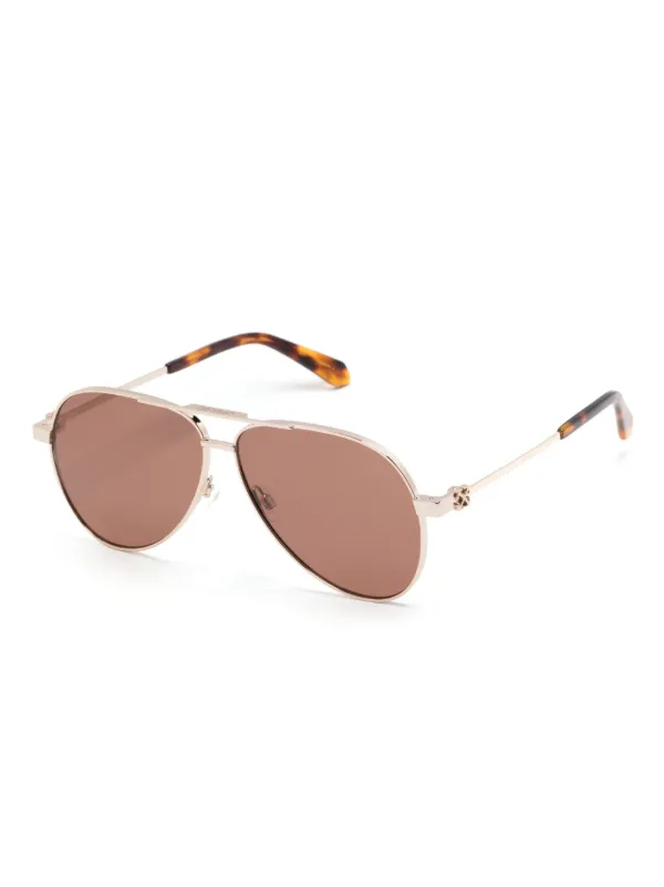 【関税込み】Off-White ゴールド Ruston サングラス Off-White Eyewear Ruston パイロットサングラス | ゴールド