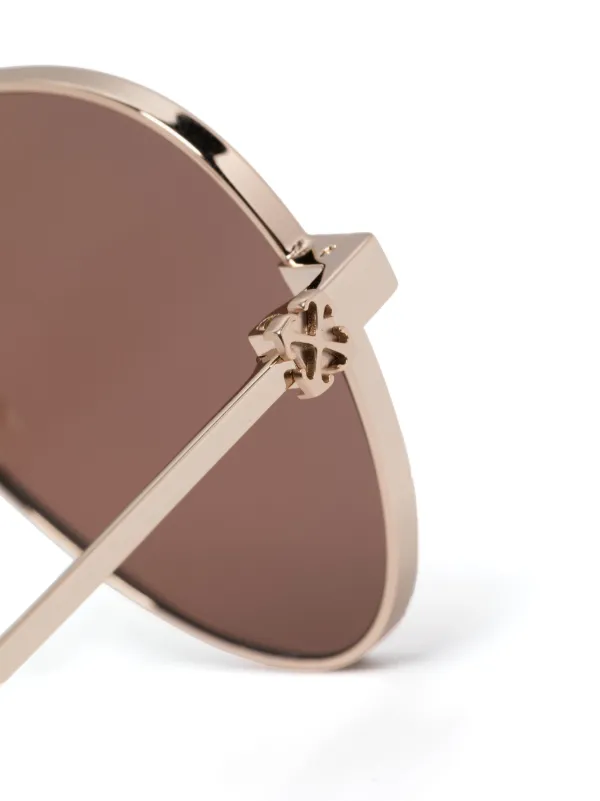 【関税込み】Off-White ゴールド Ruston サングラス Off-White Eyewear Ruston パイロットサングラス | ゴールド