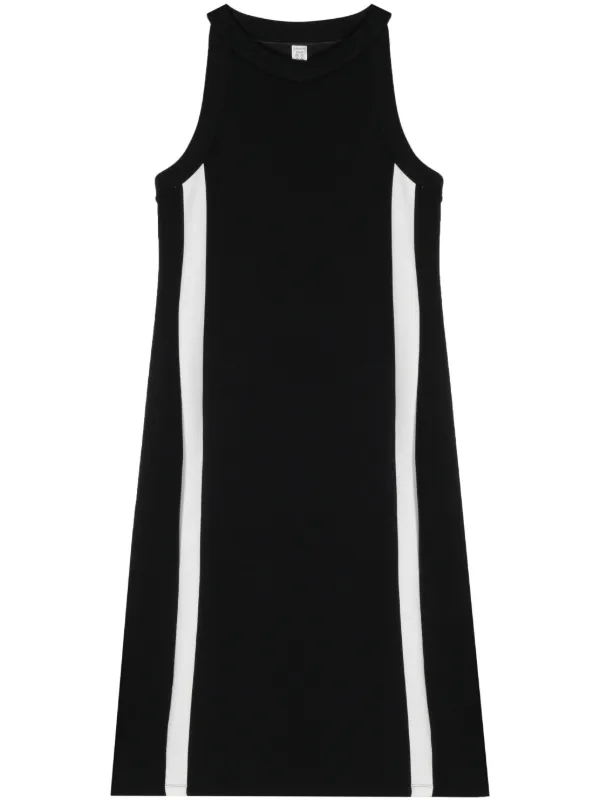 Spanx Stripe-detail Round-neck Dress - Black
