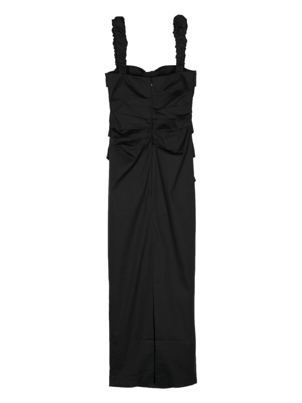 SIR. Azul draped sleeveless dress - Zwart