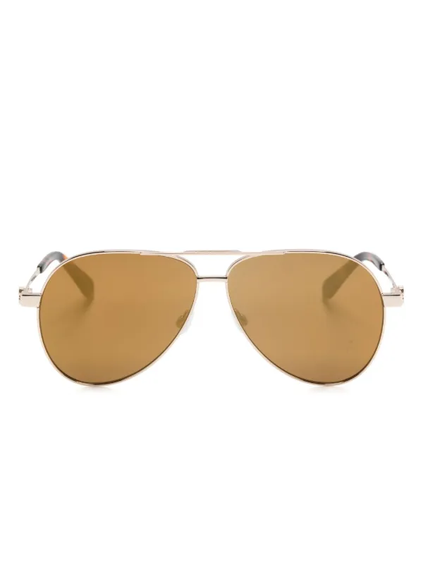 Gold pilot sunglasses online