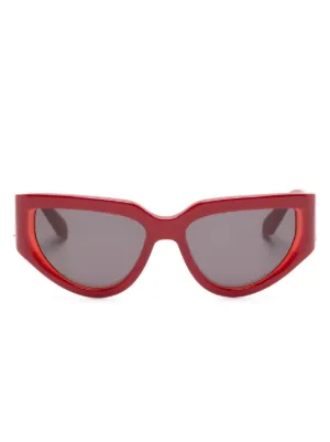 FERRAGAMO バーガンディ キャットアイサングラス Ferragamo Eyewear キャットアイ サングラス | レッド | FARFETCH JP