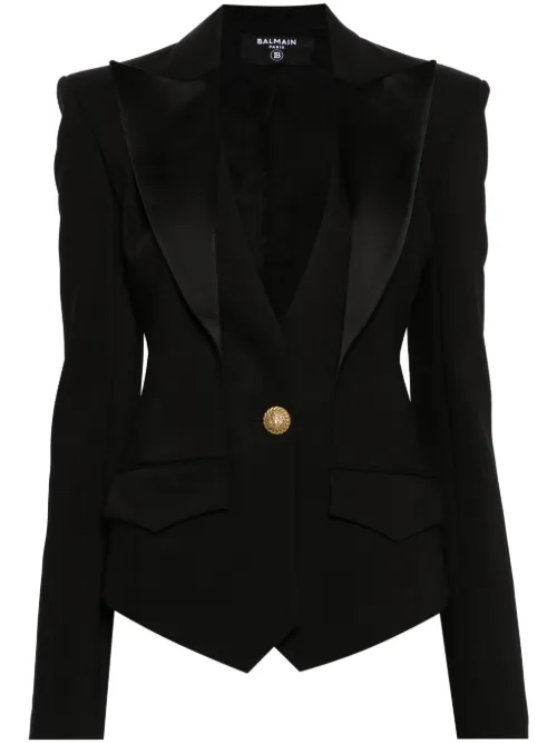 Blazer à simple boutonnage - Balmain - Modalova