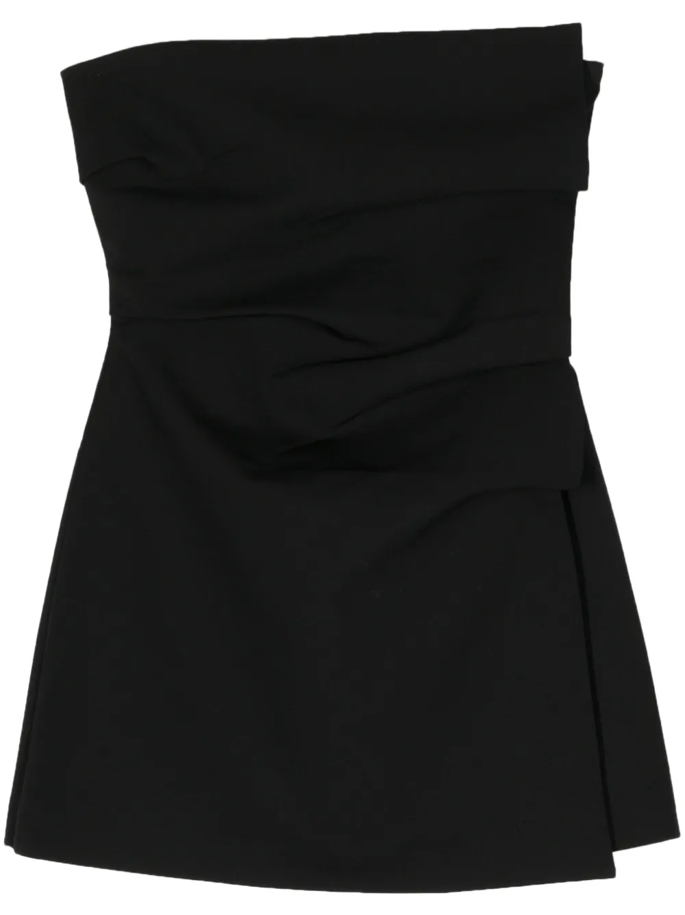 Sir Leonardo Pleated Mini Dress In Black