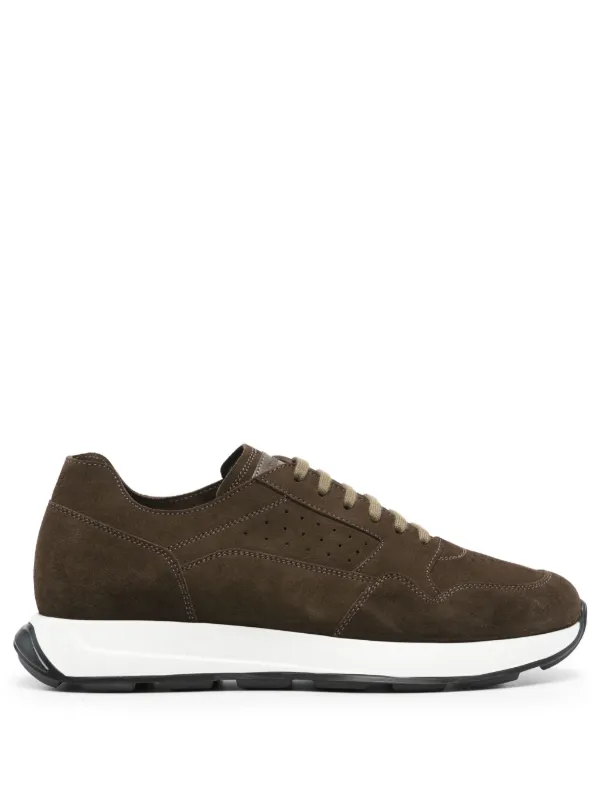 Perforated suede sneakers new arrivals