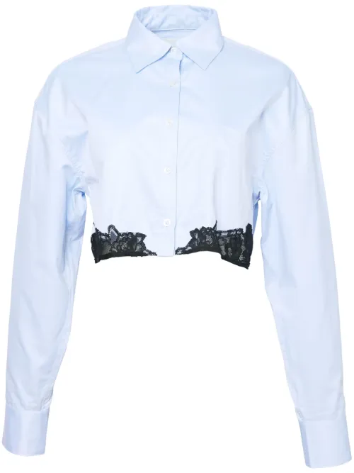 Chemise en popeline à coupe crop - Fleur Du Mal - Modalova
