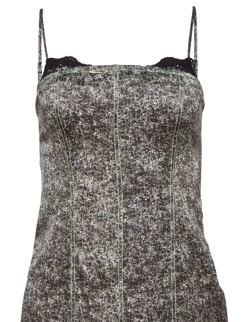 Fleur Du Mal Acid wash dress - GREY ACID WASH