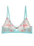 Fleur Du Mal Rose and Vine embroidered bralette - Green