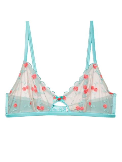 Fleur Du Mal bralette Rose and Vine con bordado