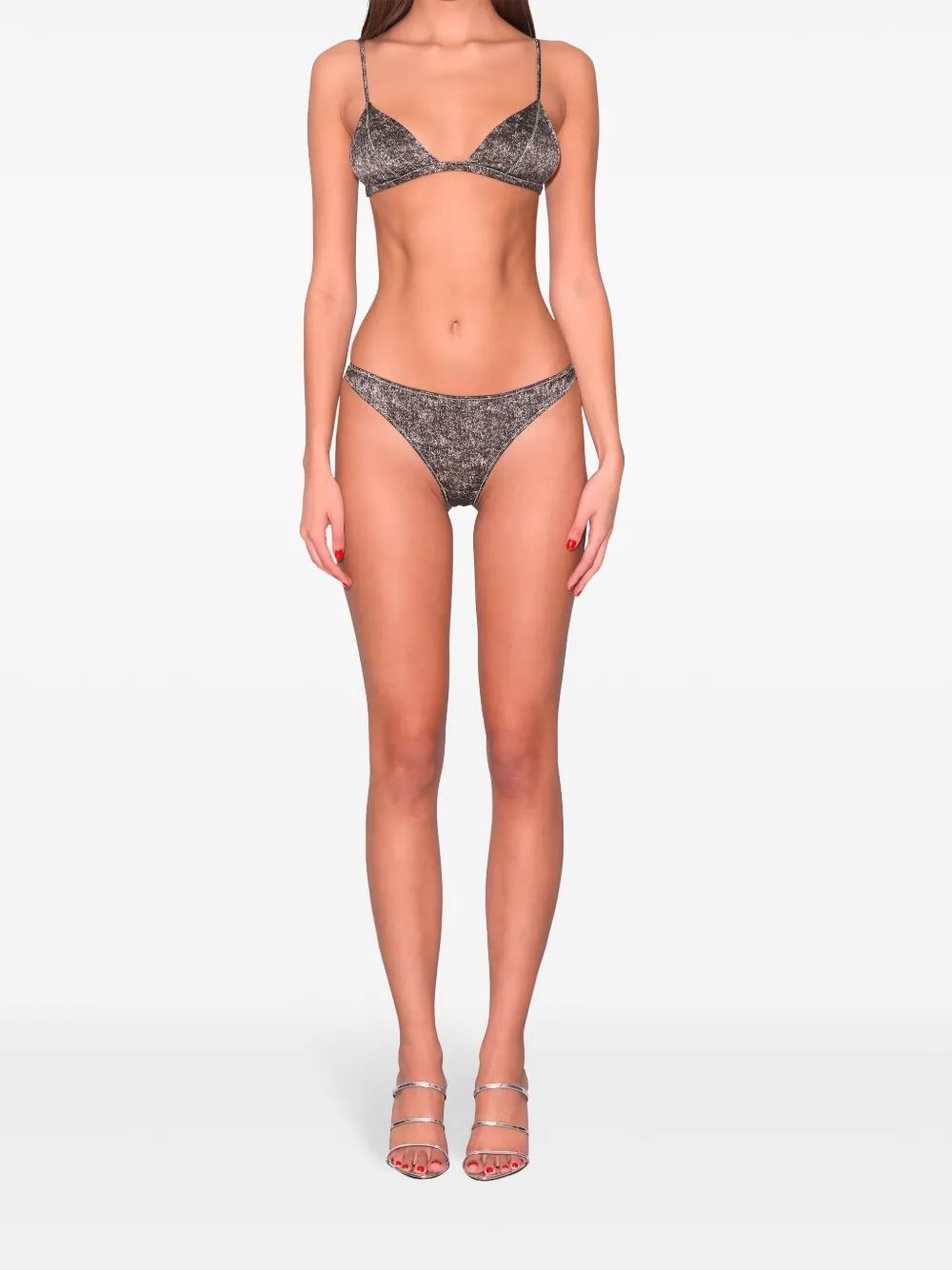 Fleur Du Mal Luxe string Grijs