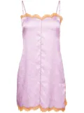 Fleur Du Mal acid-wash mini slip dress - Purple