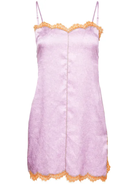 Fleur Du Mal acid-wash mini slip dress SL01320889 - 0