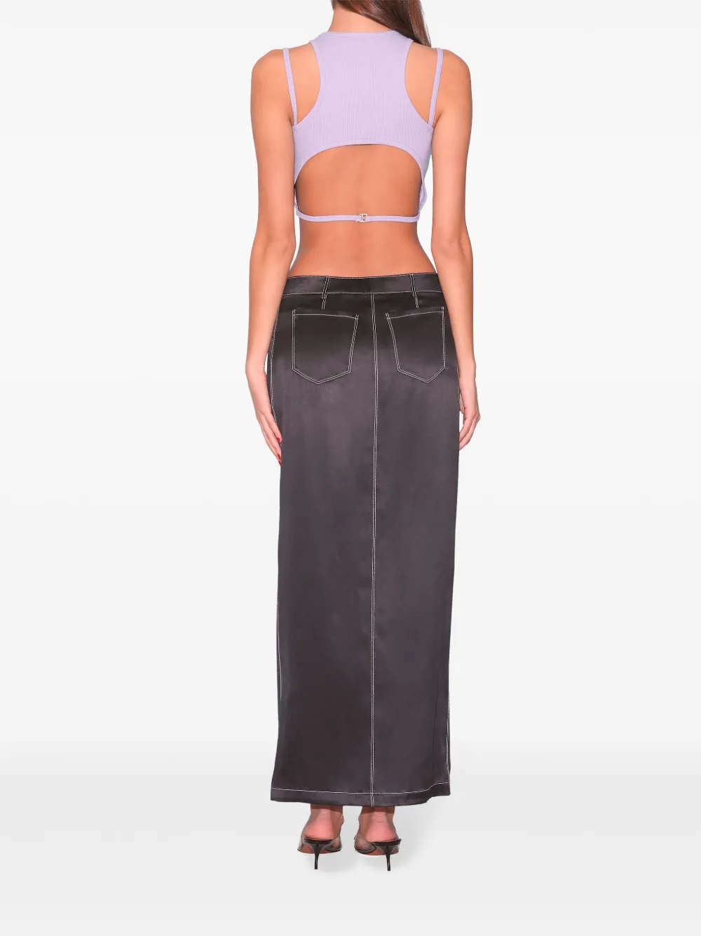 Fleur Du Mal Geribbelde tanktop met bandjes Paars