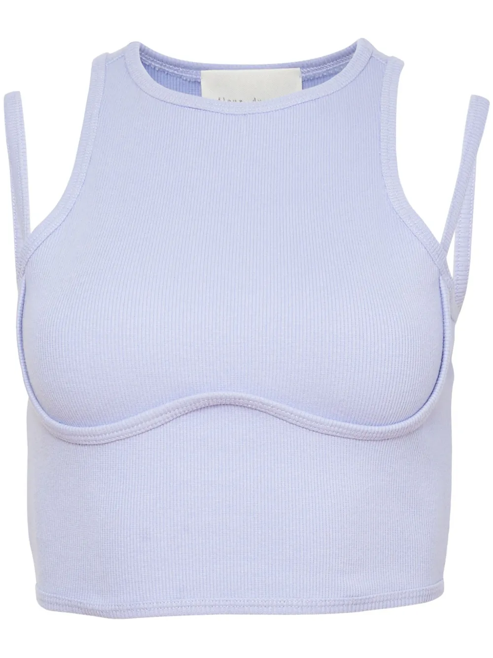 Fleur Du Mal Geribbelde tanktop met bandjes Paars