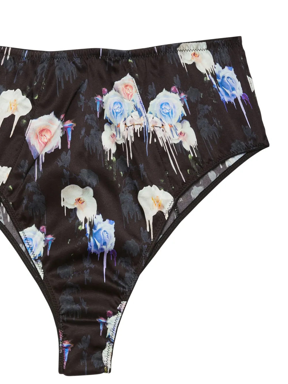 Fleur Du Mal Bouquet graphic-print briefs - Zwart