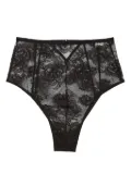 Fleur Du Mal Bouquet lace panty - Black