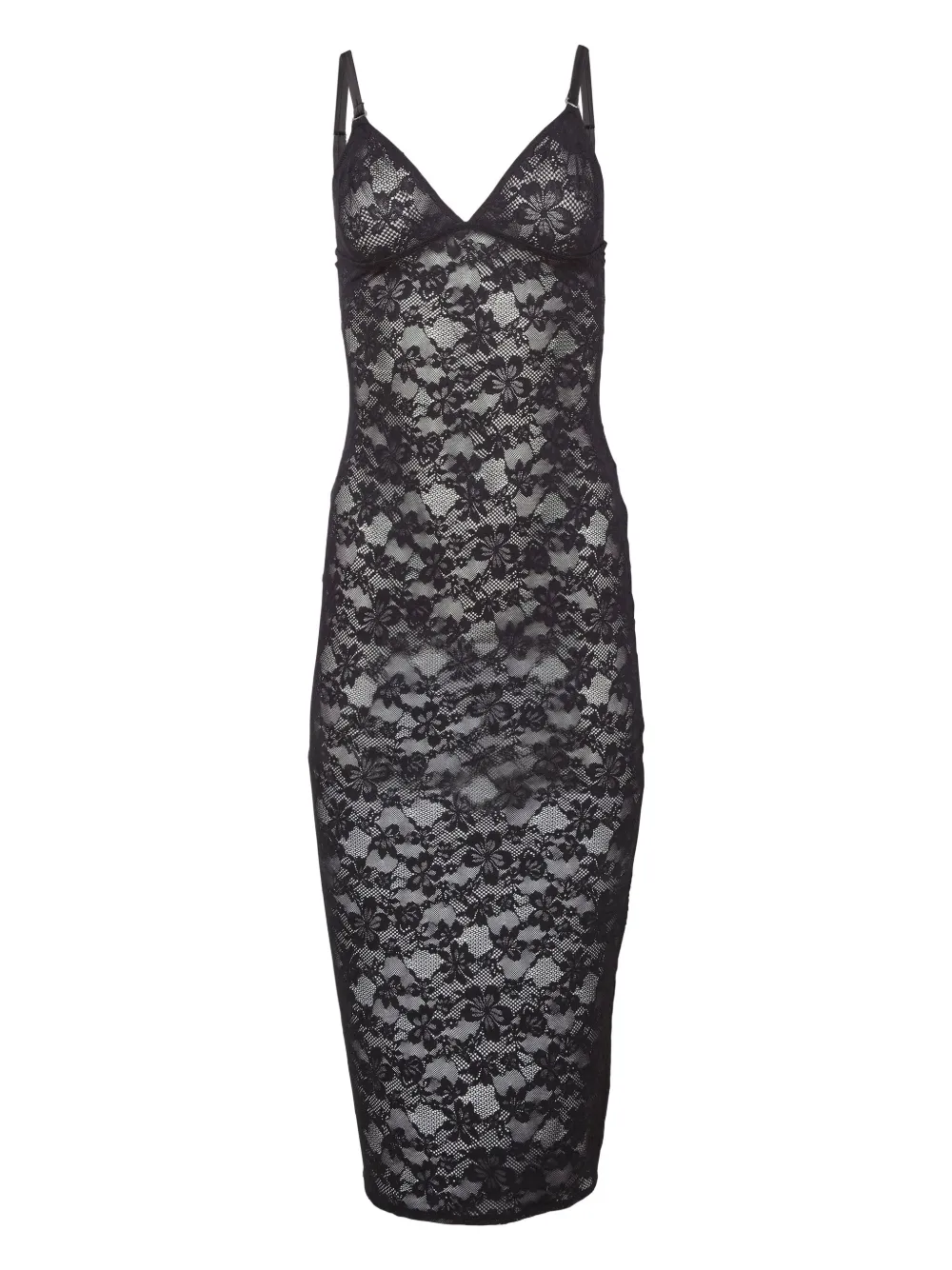 Fleur Du Mal Le Stretch jurk met kant Zwart