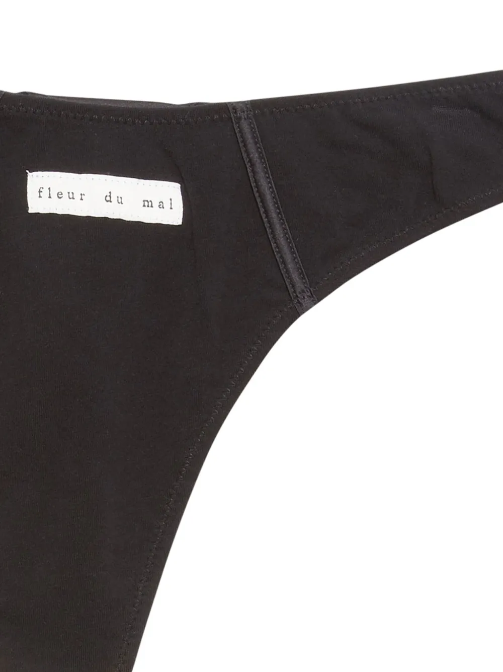 Fleur Du Mal String met logodetail - Zwart