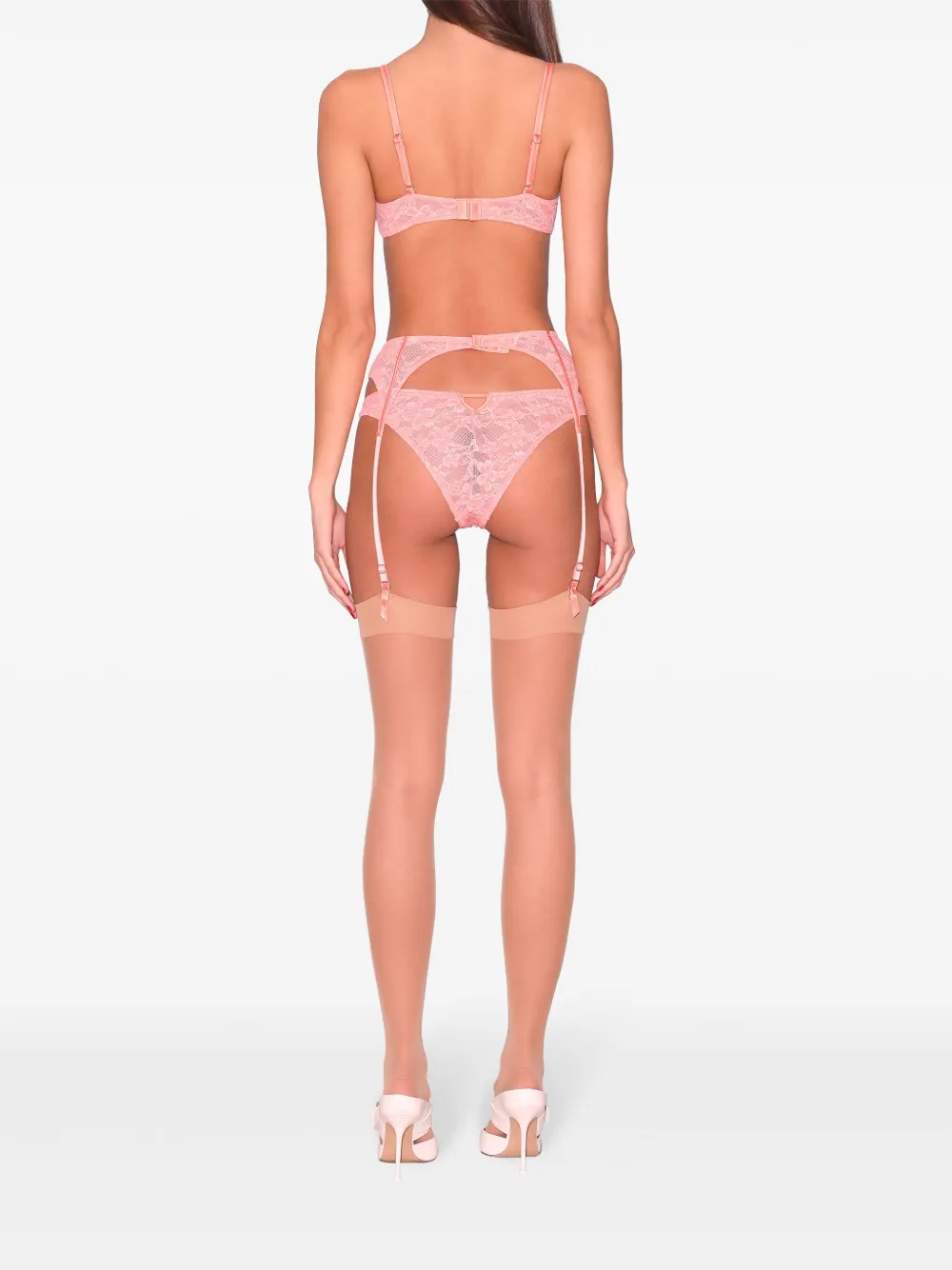 Fleur Du Mal Le Stretch Lace Bra In Pink