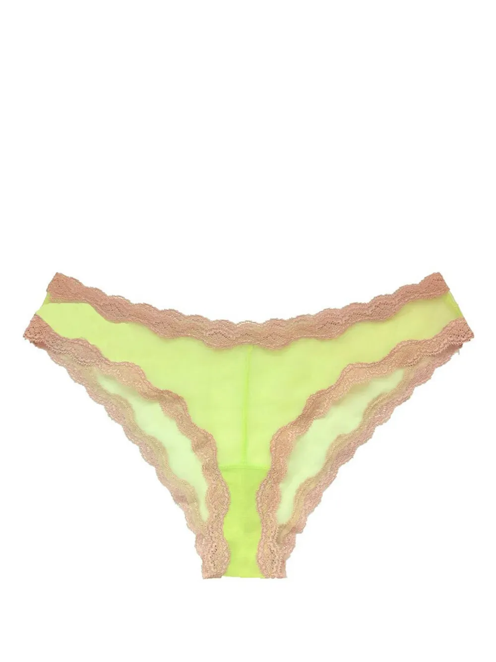 Fleur Du Mal sheer tulle bikini briefs - Geel