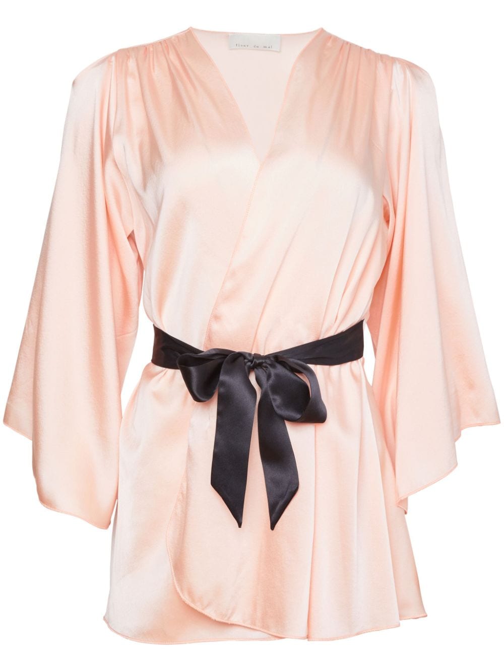 Fleur Du Mal Angel Satin Robe In Pink