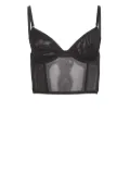 Fleur Du Mal longline mesh bustier - Black