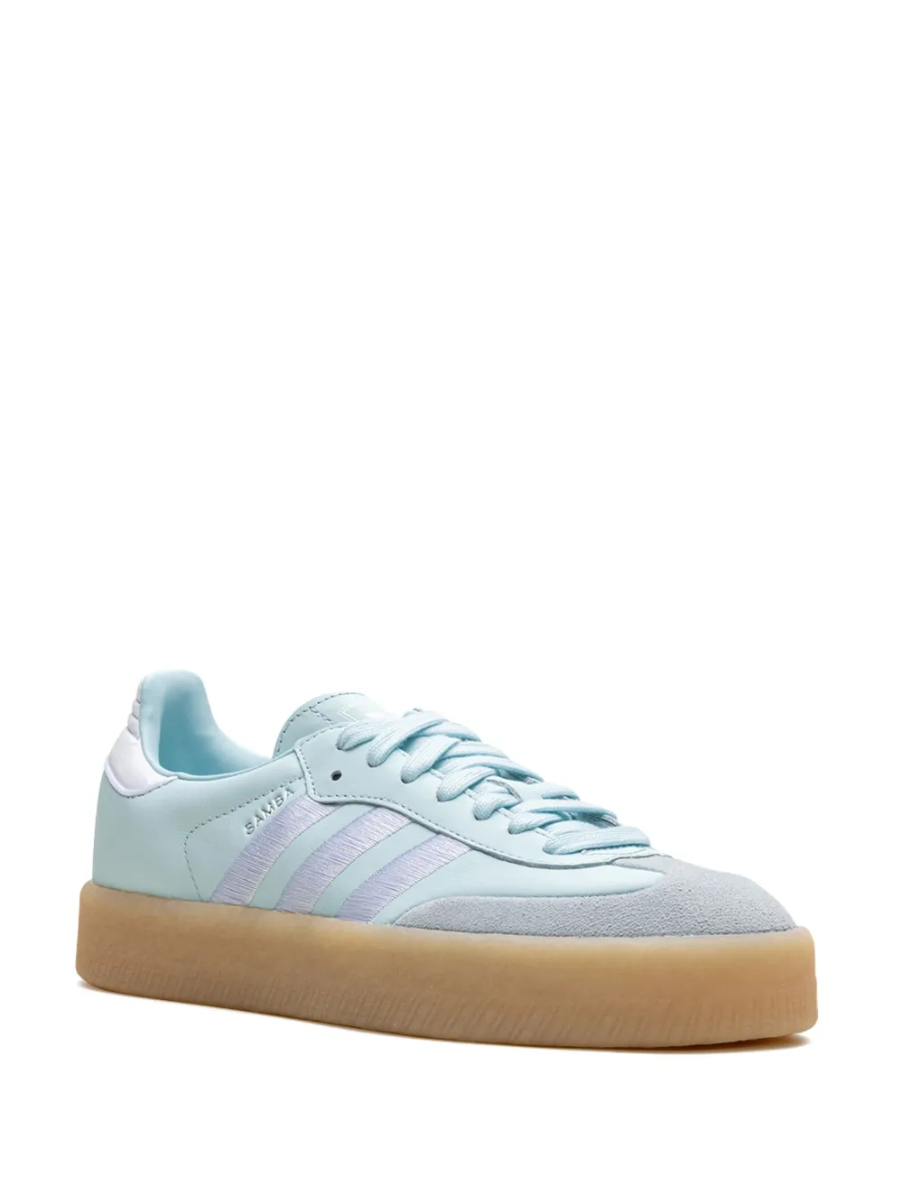 Shop Adidas Originals Sambae "almost Blue/silver/metallic/gum" Sneakers