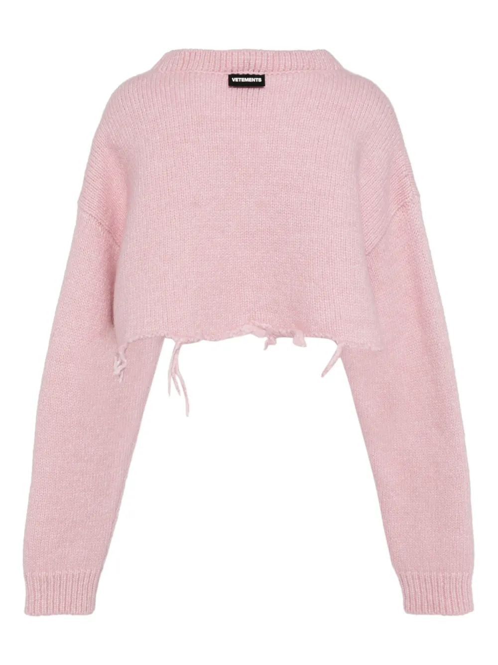 VETEMENTS cropped alpaca-blend cardigan - Roze