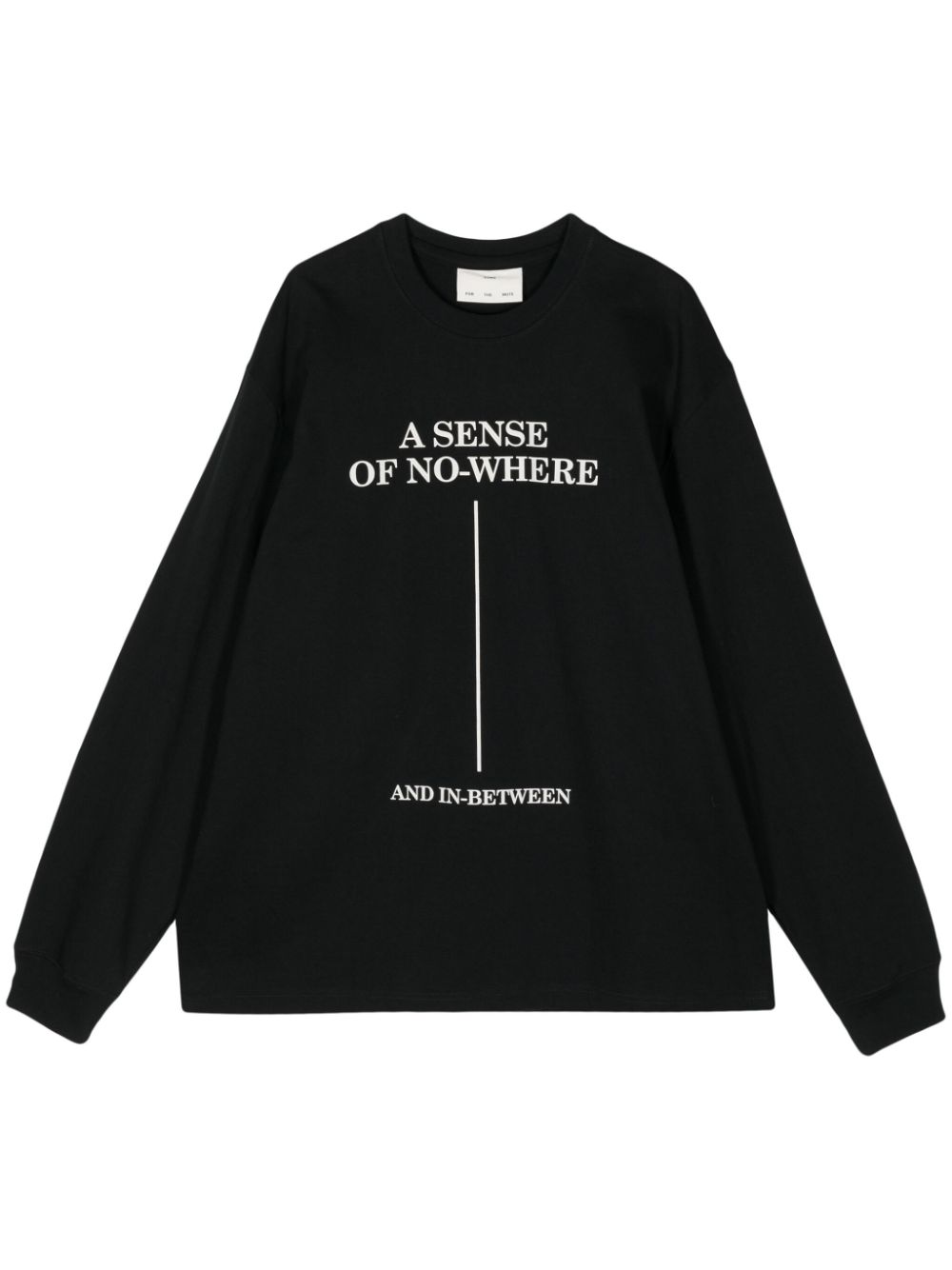 Song For The Mute Slogan-print Cotton Sweatshirt In Black
